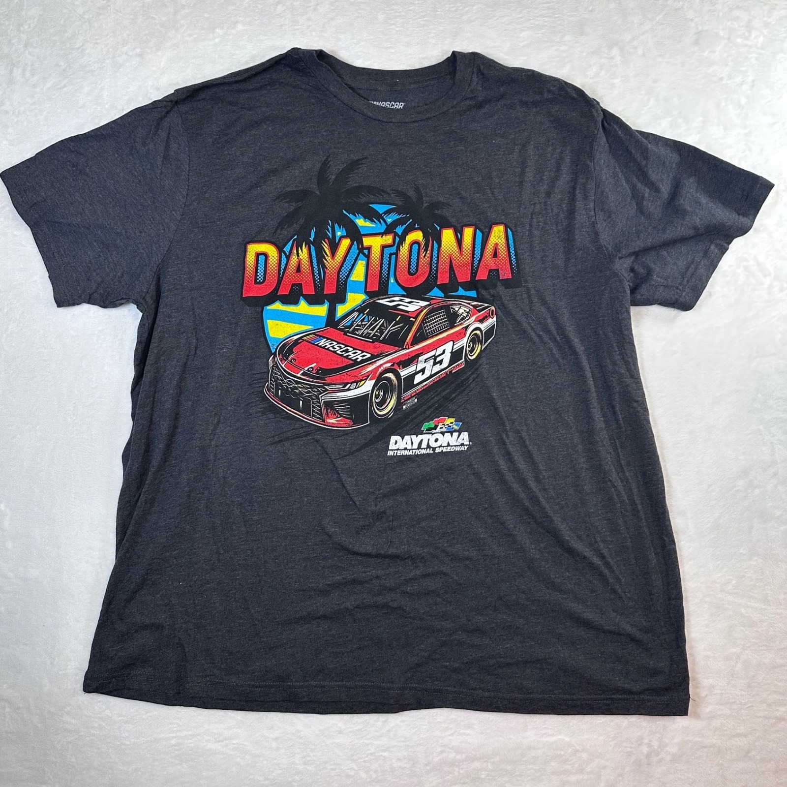 Nascar Daytona International Speedway Graphic TShirt Mens 3xl Charcoal Gray New